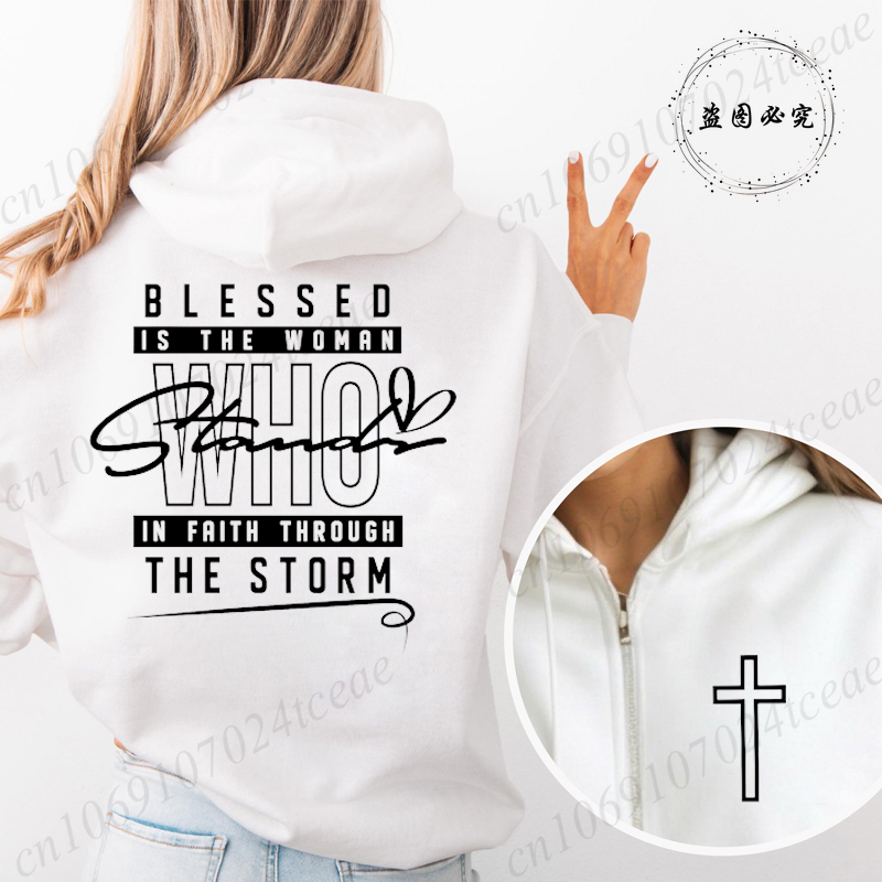 Embroidery Zip Up Hoodie - Худи на молнии с принтом «Иисус,