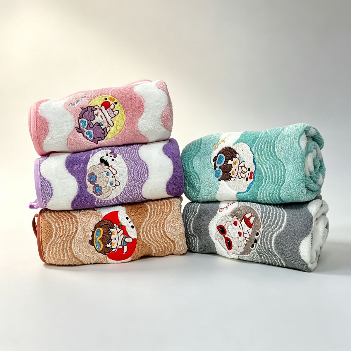 Embroidery Set - Полотенце для рук из кораллового флиса