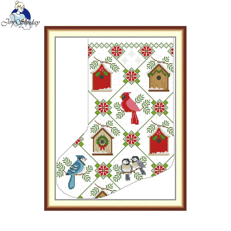 Embroidery Xmas Stocking - Набор для вышивки крестом Joy Sunday
