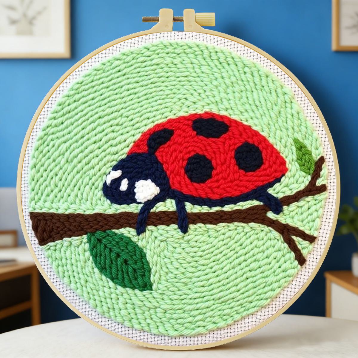 Embroidery Lady Bug - Набор для вышивания панч-нидл 20x20 см