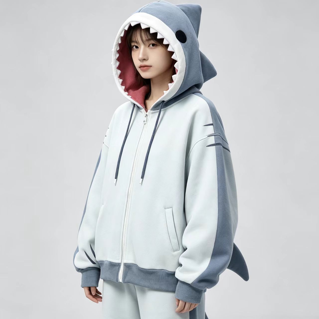 Embroidery Zip Up Hoodie - Японская нишевая аниме-толстовка с капюшоном в