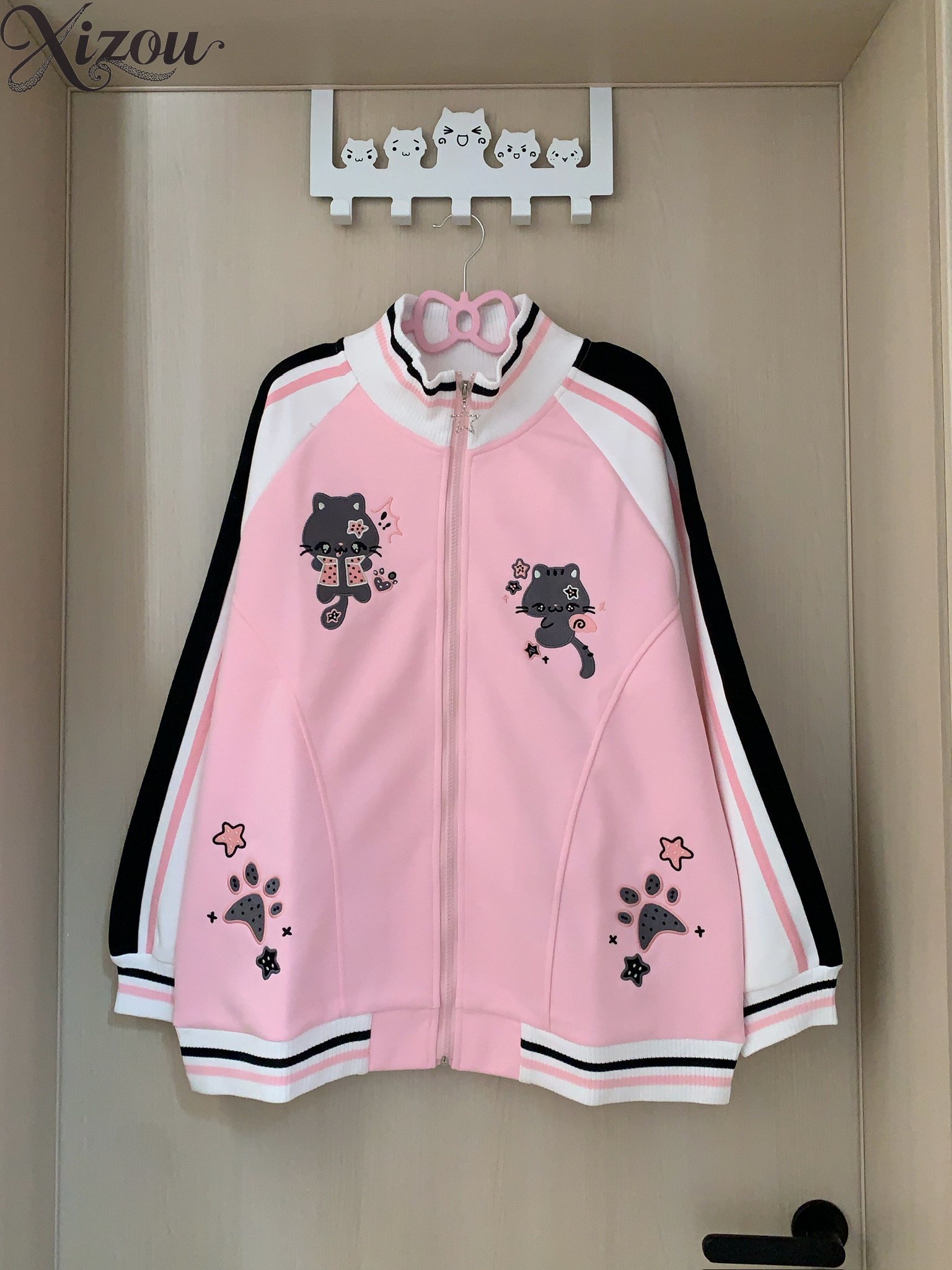 Милый худи с вышивкой в стиле  – обзор и цена Embroidery Zip Up Hoodie