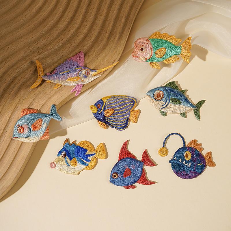 Вышитая нашивка-аппликация с д – обзор и цена Embroidery Fish