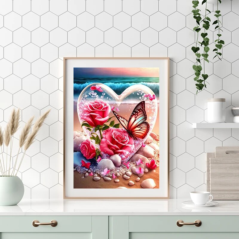 Алмазная мозаика «Бабочка и ро – обзор и цена Embroidery Rose