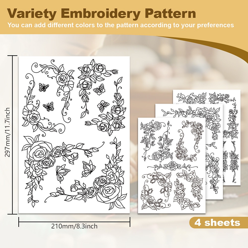 38 шт. кружевных листов с узор – обзор и цена Embroidery Rose