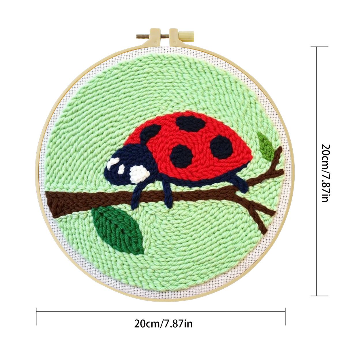 Набор для вышивания панч-нидл  – обзор и цена Embroidery Lady Bug