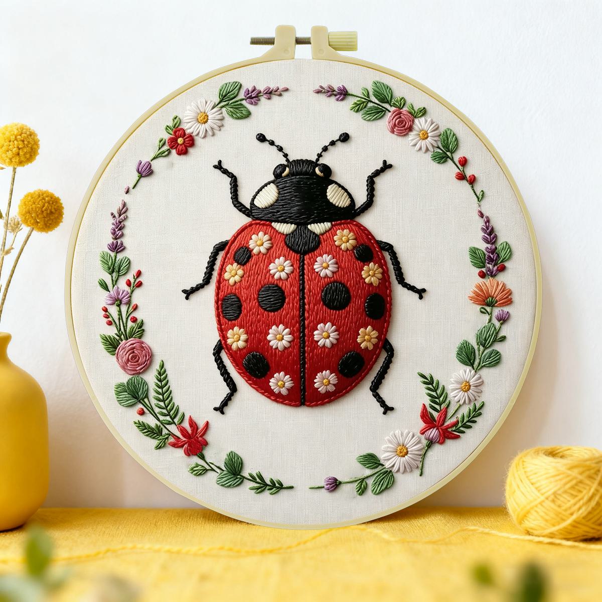 Набор для вышивания божьей кор – обзор и цена Embroidery Lady Bug