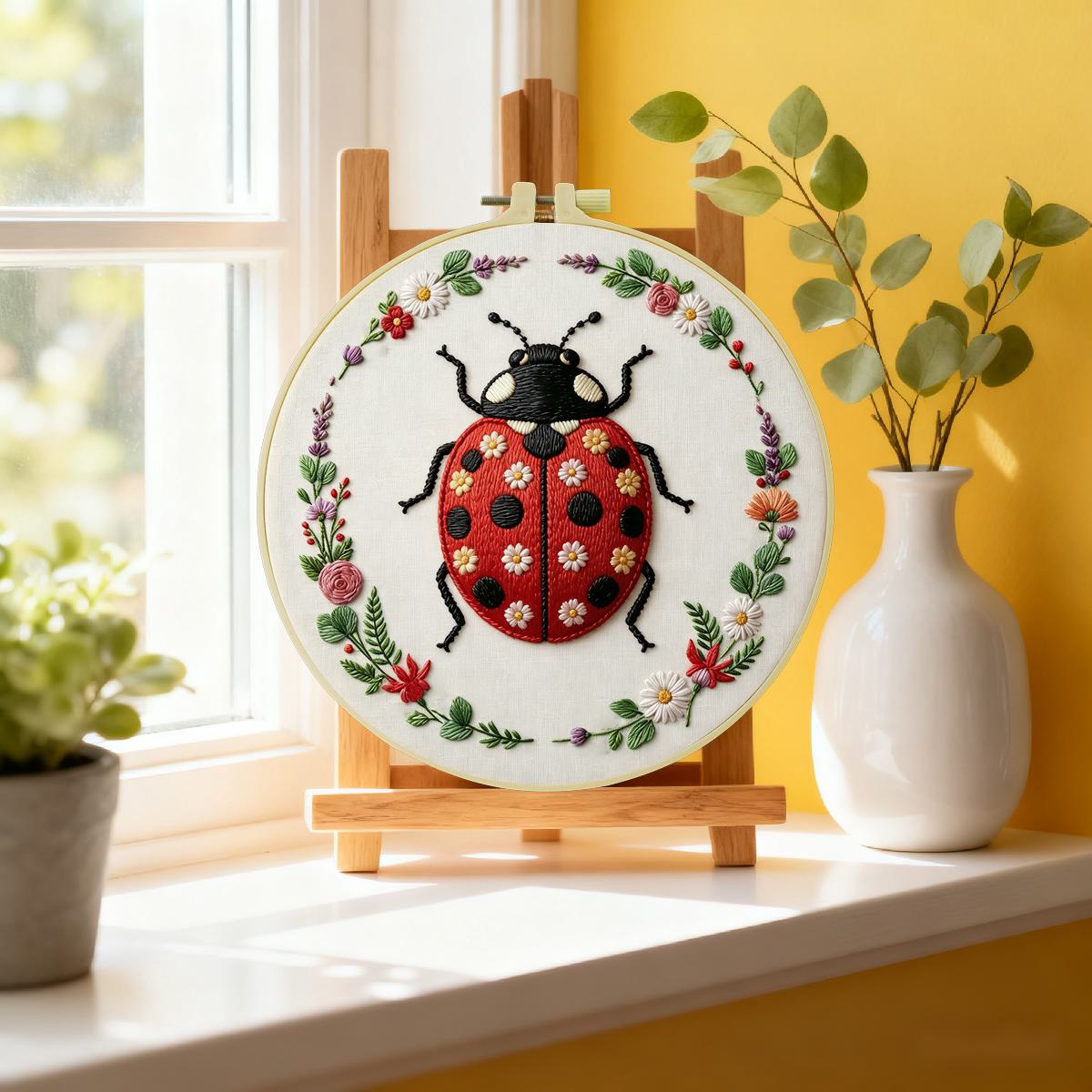 Набор для вышивания божьей кор – обзор и цена Embroidery Lady Bug