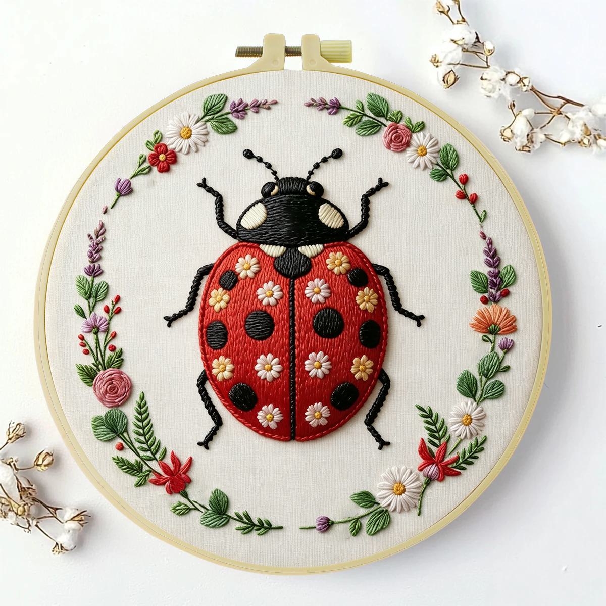 Набор для вышивания божьей кор – обзор и цена Embroidery Lady Bug