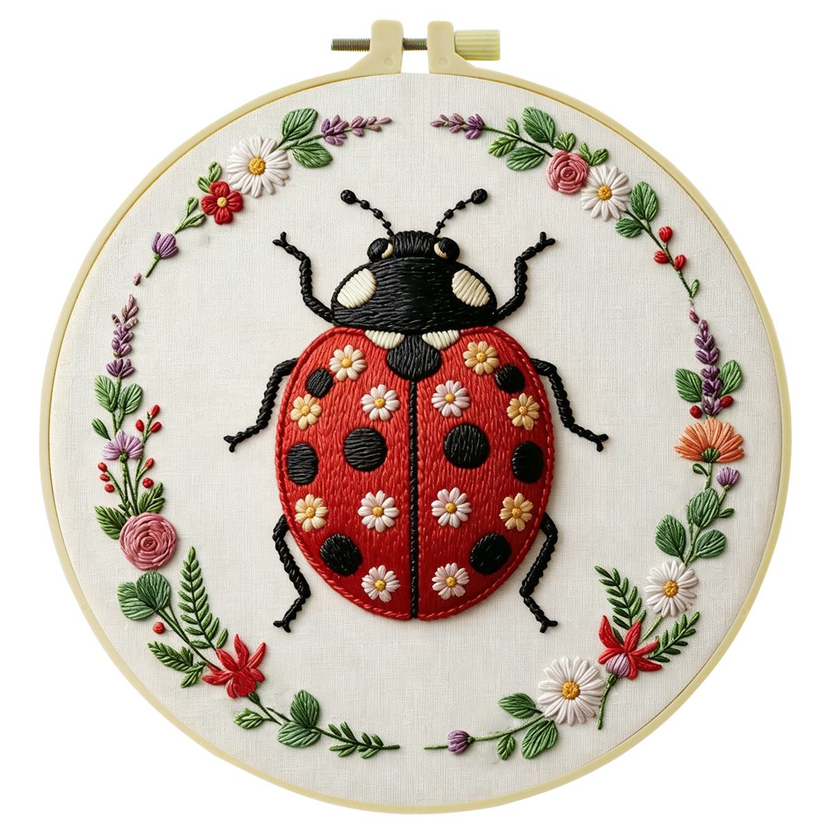 Набор для вышивания божьей кор – обзор и цена Embroidery Lady Bug
