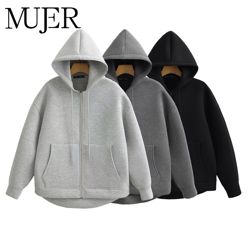 MUJER толстовки на молнии женс – обзор и цена Embroidery Zip Up Hoodie