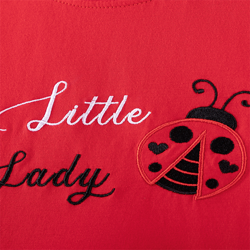 Платья для девочек с короткими – обзор и цена Embroidery Lady Bug