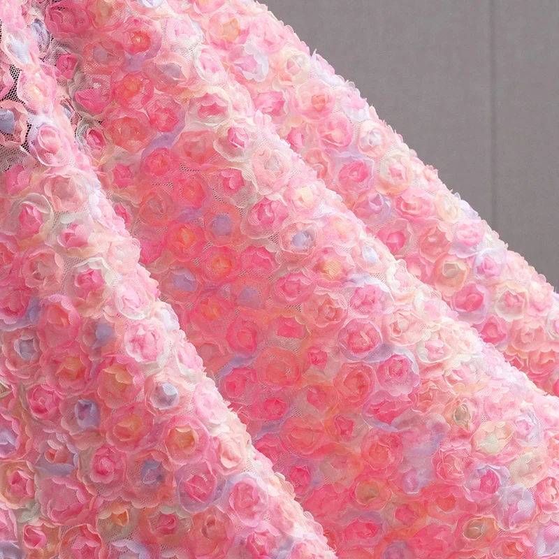 Красочная 3D-ткань с цветочной – обзор и цена Embroidery Rose