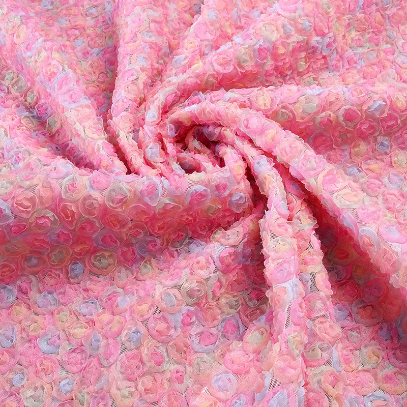 Красочная 3D-ткань с цветочной – обзор и цена Embroidery Rose